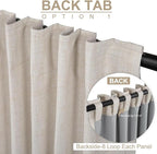 100% Blackout Shield Linen Blackout Sliding Door Curtains - Image 3
