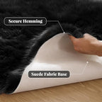 ORINOVA Black Fuzzy Washable Shaggy Area Rugs - Image 2