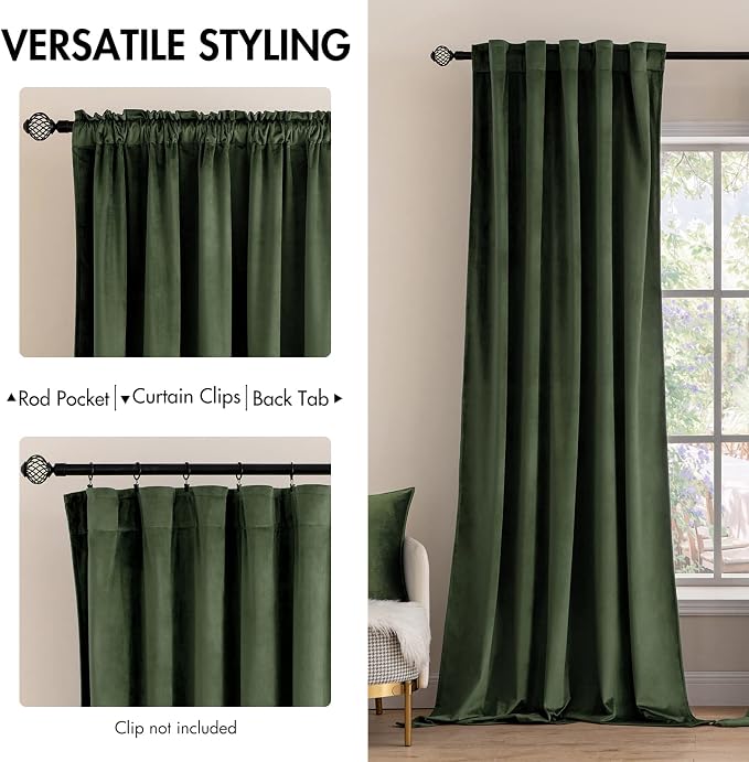 MIULEE Velvet Curtains 92 inches - Image 2