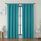 Simplebrand Ava Teal Blackout Curtains by Simplebrand