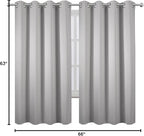 LEMOMO Light Grey Blackout Curtains 66 x 63 Inch Length/Set of 2 Curtain - Image 10