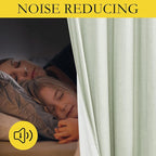 NICETOWN Sage Green 100% Blackout Linen Texture Curtains 72 inches Long 2 Panels - Image 4