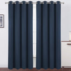 LEMOMO Blackout Curtains 66 x 84 inch/Navy Blue Curtains Set of 2 by Lemomo