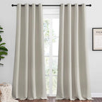 NICETOWN Natural Room Darkening Curtains 96" Long by NICETOWN