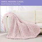 Bigacogo Chunky Knit Throw Blanket - Image 3