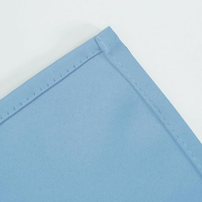 LEMOMO Blackout Curtains 40 x 63 inch/Sky Blue Curtains Set of 2 Panels/Thermal - Image 6