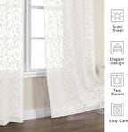 OWENIE Furman Ivory Sheer Curtains 90 inches Long - Image 4