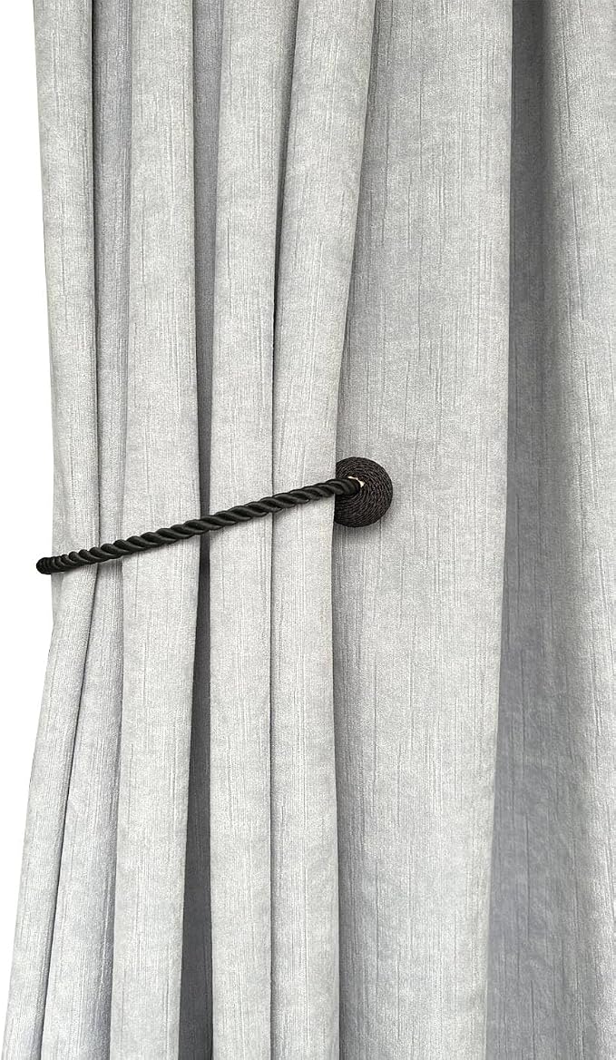 Melaluxe 4 Pack Magnetic Curtain Tiebacks, Decorative Curtain Holdbacks - Image 4