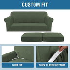 H.VERSAILTEX 3 Piece Stretch Sofa Covers - Image 4