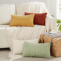 Fancy Homi 4 Packs Fall Boho Lumbar Decorative Throw Pillow Covers 12x20 Inch by Fancy+Homi