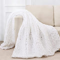 Bigacogo Chunky Knit Throw Blanket by Bigacogo