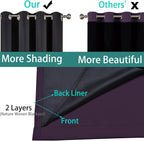 Yakamok 100% Blackout Curtains 96 Inches Long, 2 Thick Layers Heat and Full - Image 5