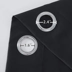 LEMOMO Black Blackout Curtains 66 x 63 Inch Length/Set of 2 Curtain - Image 5