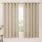 LAMIT Linen Curtains 63 inch Length by LAMIT