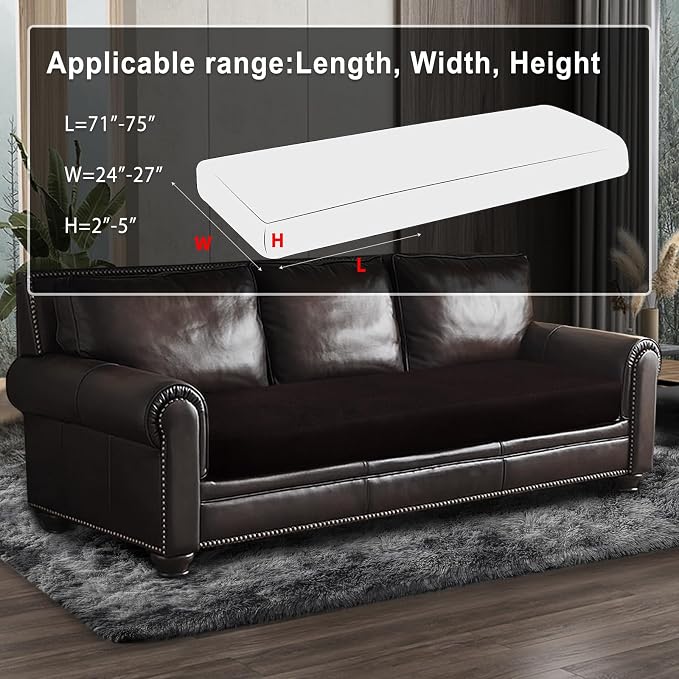 Leather Look Couch Cushion Covers Sofa Seat Slipcovers Sets Couches Furniture - Image 3