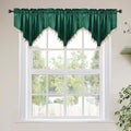 Molaxhome Swag Curtain 51 inch Length Rod Pocket Scalloped Curtain Valance by Molaxhome