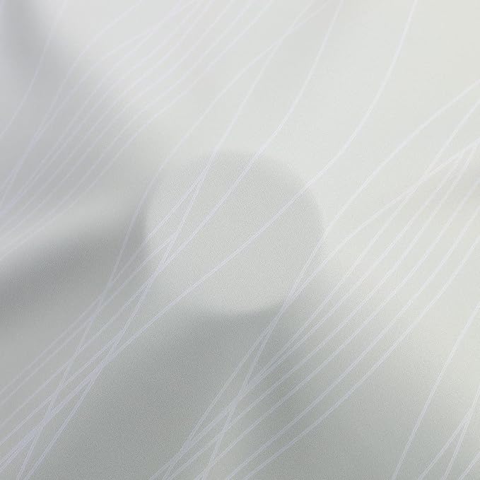 Estelar Textiler Sage and Greyish White Blackout Curtains & Drapes - Image 8