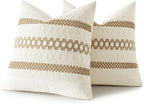 MIULEE Set of 2 Neutral Boho Decorative Pillow Covers 18x18 Inch Farmhouse - Image 8