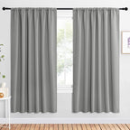 NICETOWN 2 Panels Blackout Curtains, Rod Pocket Window Curtains Room Darkning by NICETOWN