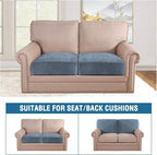 H.VERSAILTEX Velvet Stretch Couch Cushion Cover Plush Cushion Slipcover - Image 3