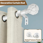 KAMANINA Curtain Rod 32 to 58 Inch, Heavy Duty White Curtain Rods - Image 5