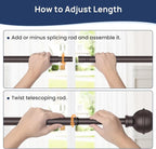 ENJOYBASICS No Drill Curtain Rods - Image 5