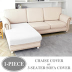 Couch Cushion Cover Chaise Lounge Cover Washable Separate Seat Chaise Couch - Image 2