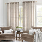 MIULEE Natural Linen Curtains 63 Inch Length 2 Panels - Image 2