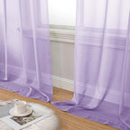 Lavender Sheer Curtains 84 Inches Long 2 Panels, Soft Airy Light Filtering - Image 8