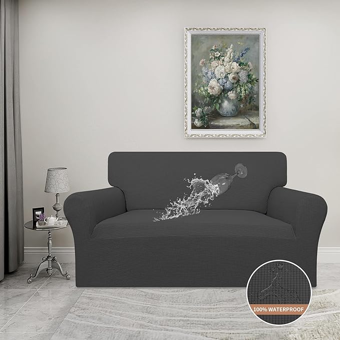 Easy-Going 100% Waterproof Oversized Loveseat Couch Cover, Dual Waterproof Sofa - Image 2