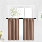 RYB HOME Kitchen Blackout Curtains Over Sink 36 inch Length, Rod Pocket Summer by RYBHOME