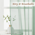 NICETOWN Sheer Window Curtains for Farmhouse, Ring Top Voile Textured Window - Image 3
