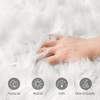 Ashler faux fur rug, Fluffy Shaggy Area Rug Ultra Soft 2.2 x 6 Feet Rectangle - Image 2