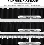 Deconovo Blackout Curtains, Thermal Insulated, W38 x L84 2 Panels, Back Tab - Image 2