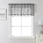Lecloud Leia Charcoal Grey Sheer Valances by Lecloud