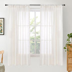 BGment Natural Linen Curtains 63 Inch Length by BGment