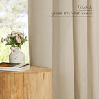 NICETOWN Rustic Linen 132 inch Long Curtains - Image 6