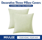 MIULEE Pack of 2 Spring Light Green Couch Throw Pillow Covers 20x20 Inch Soft - Image 6