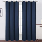 LEMOMO Navy Thermal Blackout Curtains/38 x 84 Inch/Set of 2 Panels Room by Lemomo