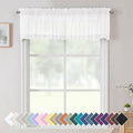 Aiyufneg White Sheer Window Valance Curtains, Light Filtering Kitchen Valances by Aiyufeng