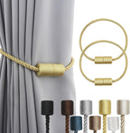 2 Pack Strong Magnetic Curtain Tiebacks Outdoor Elegant Decorative Tie Backs by CurtainTiebacks