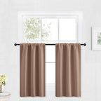 RYB HOME Blackout Cafe Curtains 30 inch Length, Short Light UV Heat Blocking by RYBHOME