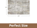 4 x 6 Area Rugs for Living Room, Machine Washable Non Slip Rug Ultra Soft Low - Image 2