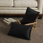 GIGIZAZA Black Velvet Pillow Covers 12x20, Decorative Lumbar Throw Pillows - Image 8
