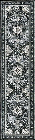 Yamaziot Washable Runner Rug, 2x8 Non-Slip Boho Vintage Hallway Rug Runner - Image 2