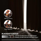Deconovo Blackout Curtains, Thermal Insulated, W52 x L63 2 Panels, Back Tab - Image 5