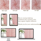 Chyhomenyc Extra Long Blush Pink Sheer Curtains 120 Inch Length 2 Panels Set - Image 3