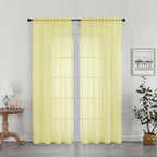 OWENIE Sheer Curtains 78 Inches Long 2 Panels Set by OWENIE