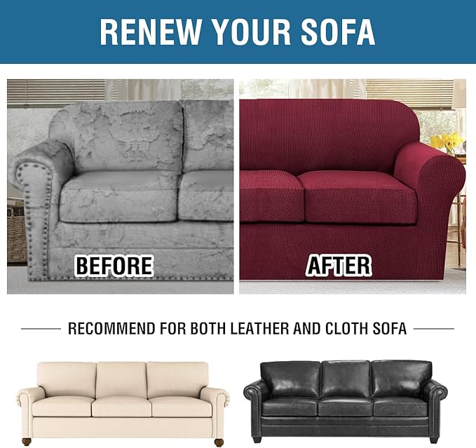 H.VERSAILTEX 4 Piece Stretch Sofa Covers - Image 7