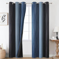 Estelar Textiler Navy Blue and Black Ombre Blackout Curtains 84 Inch Length 2 by ESTELARTEXTILER